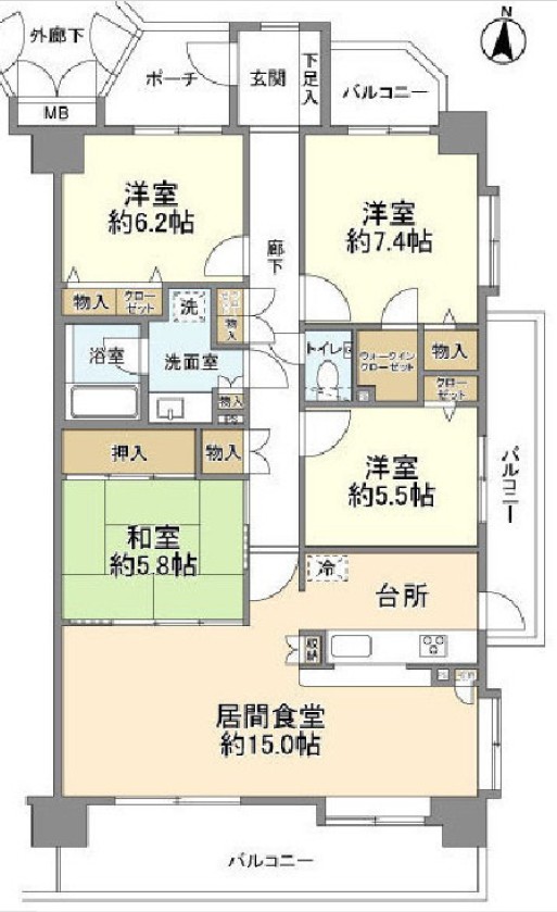 オーベル柏の間取り