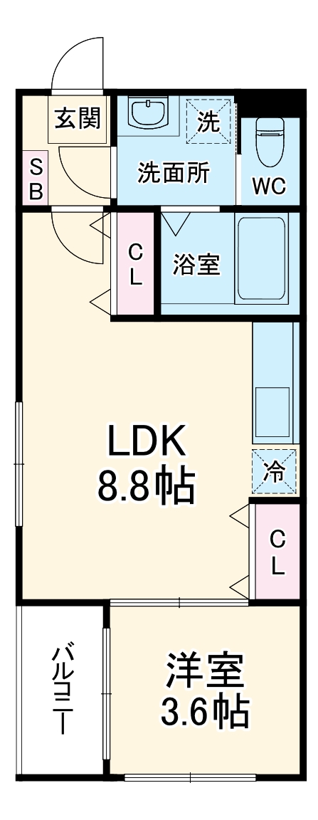 ハーモニーテラス六番Ⅰの間取り