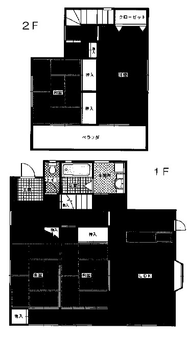 竹下貸家の間取り