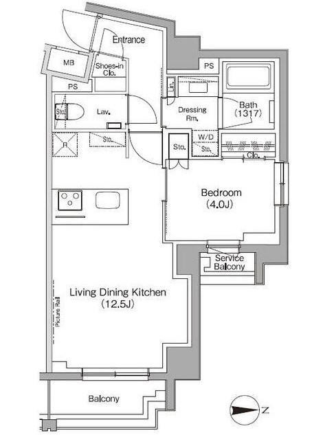 ザ・パークハビオ高円寺レジデンスの間取り