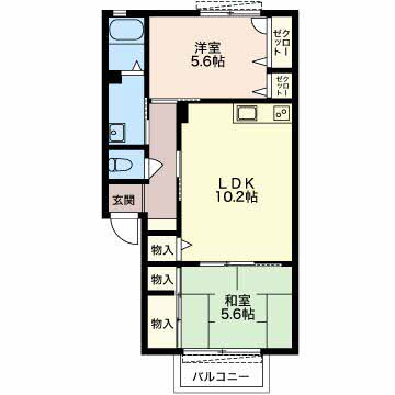ディアス下土狩Cの間取り
