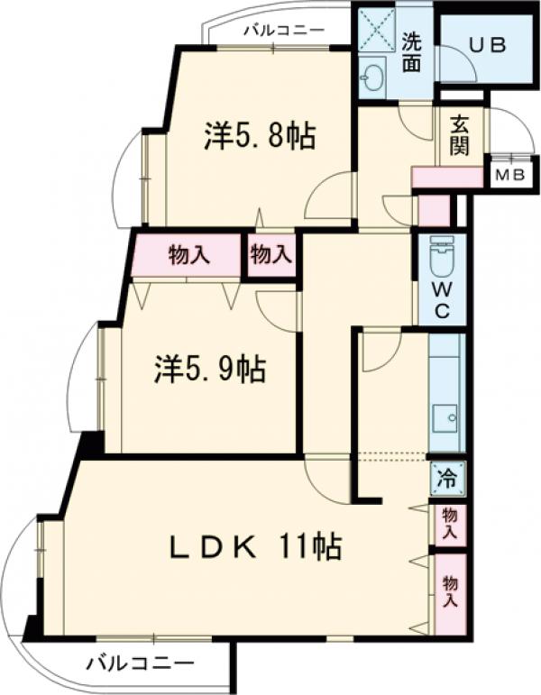 レジデンス竹の塚の間取り