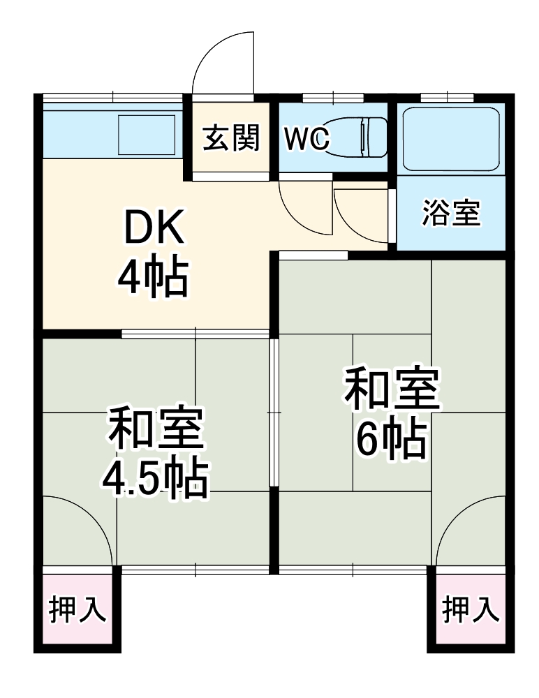 第一荒中荘の間取り