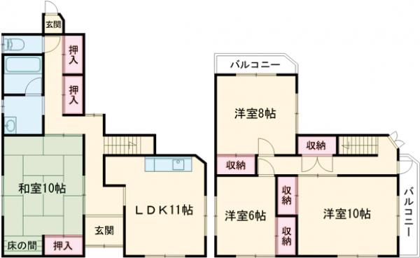 和泉市太町中古戸建の間取り