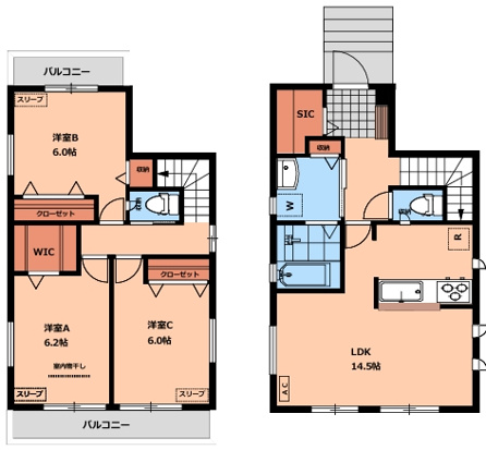 大泉学園町7丁目戸建賃貸住宅の間取り