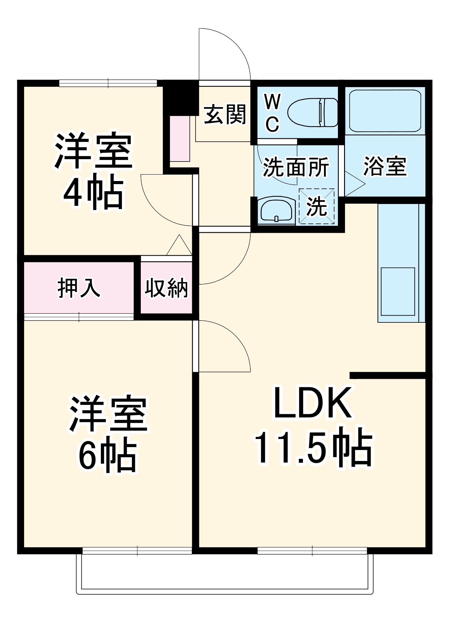 ウィンディア常盤 Aの間取り