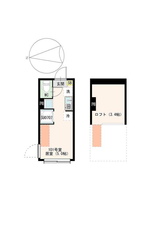 仮称)東尾久二丁目の間取り