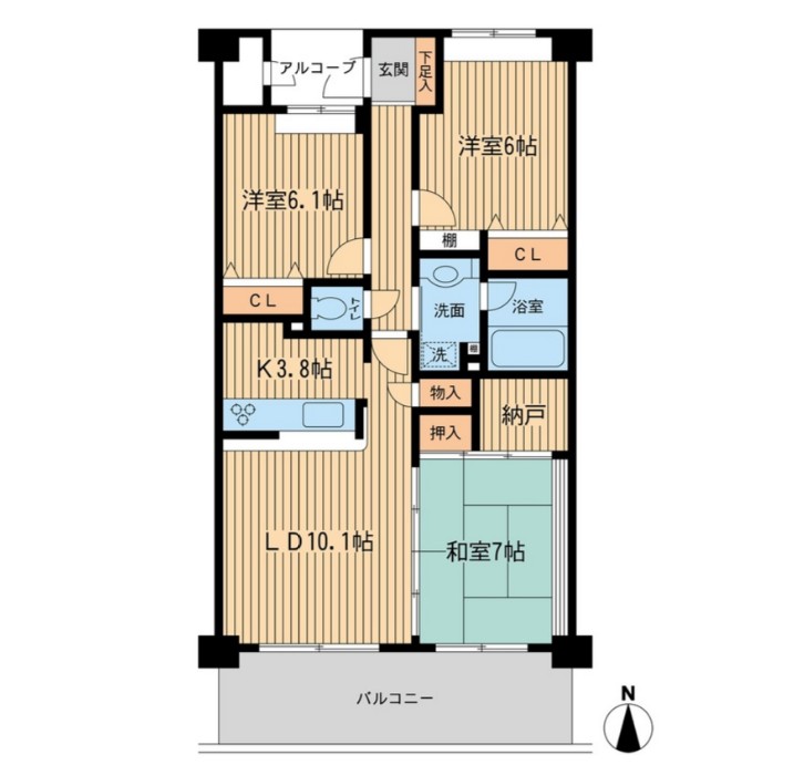 アソシエール野方の間取り