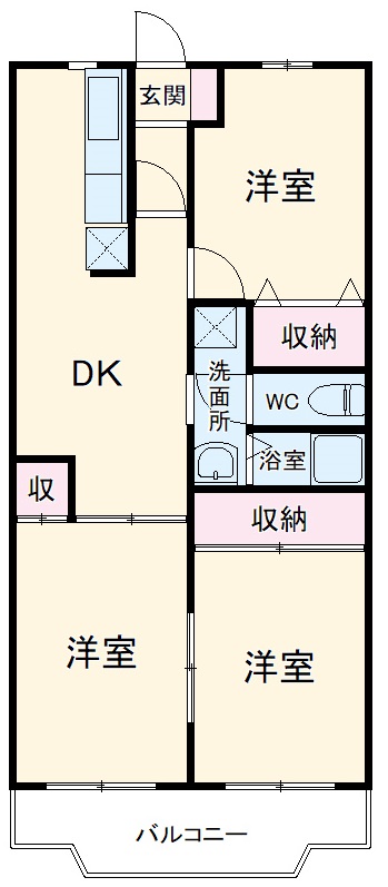 ボヌール秦野Ⅰの間取り