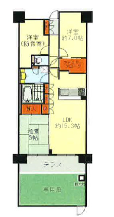 コロンブスシティ ガーデンサイド3番館の間取り