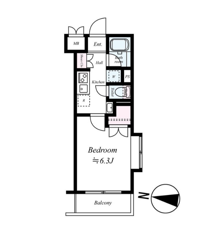 エクセリア二子多摩川Ⅱの間取り