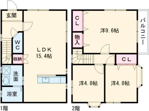 桃山ガーデンBの間取り