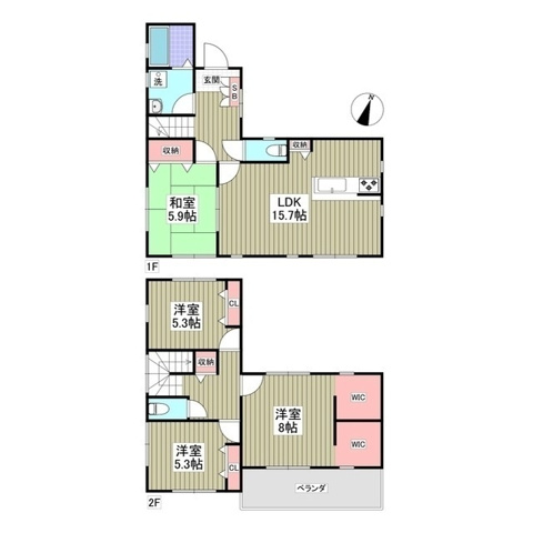 白岡市篠津戸建ての間取り