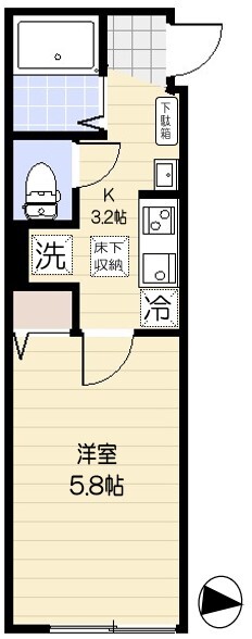 羽衣町の完工年月(2024年10月)築の賃貸アパートの間取り