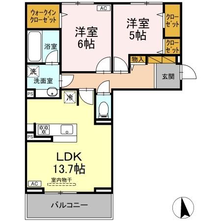 フリージア Ⅱの間取り