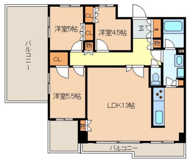 レジディア文京音羽の間取り