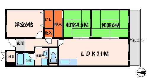 アドラブールウエストの間取り
