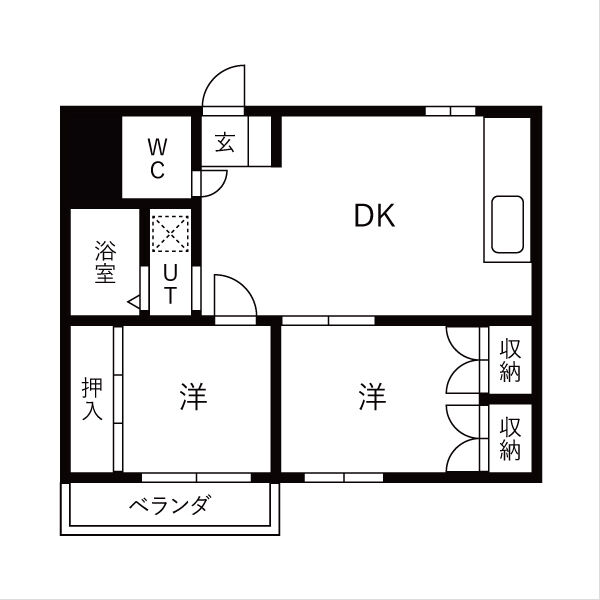 茜ハイツの間取り