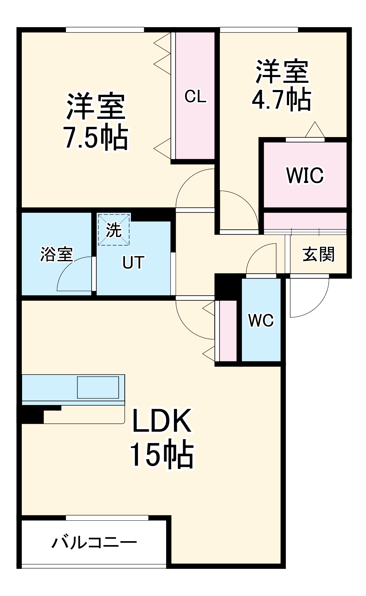 レリーサ知多Ⅱの間取り