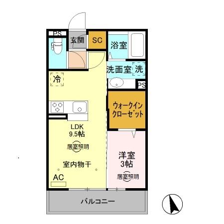 カトリエーム Bの間取り