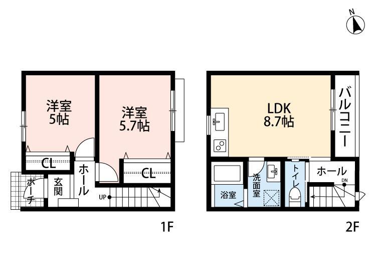 (仮称)大和市福田賃貸新築の間取り
