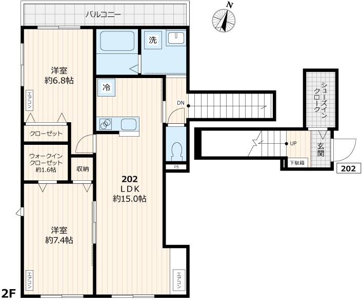 仮称)コートハウスNの間取り