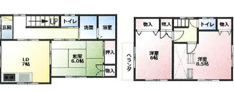 藤野貸家17の間取り