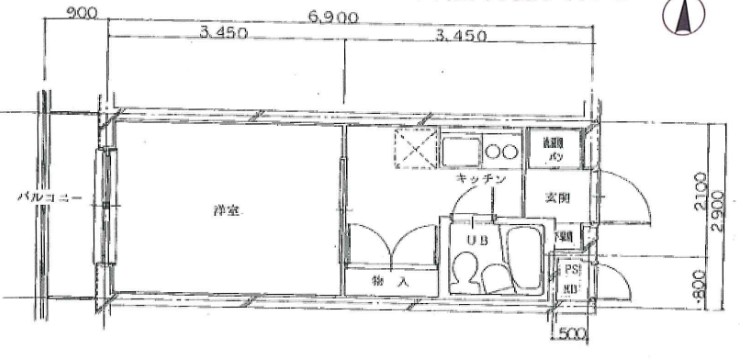 エヴェナール沼袋 の間取り