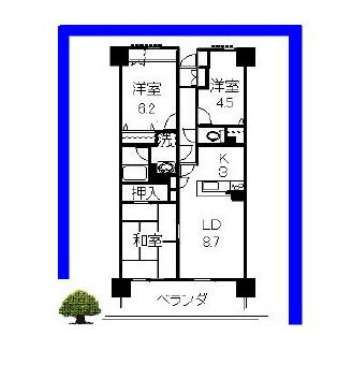 シュアーズ相模原の間取り
