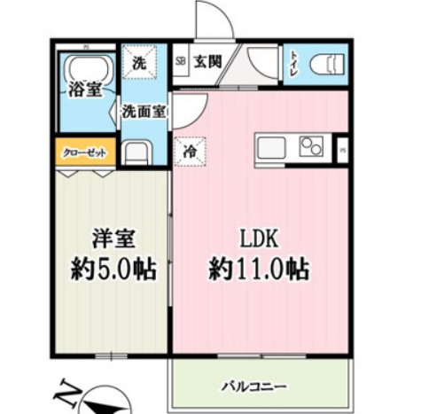キャメル入間黒須Aの間取り