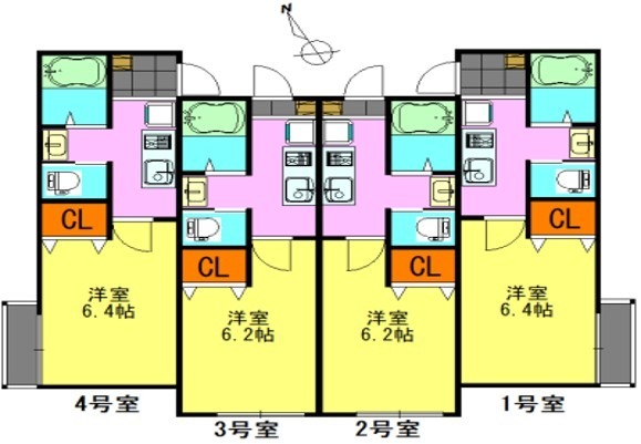 宮崎共同住宅2の間取り