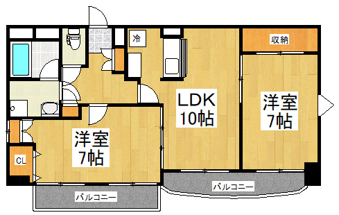 ドメサイル1-3-1の間取り
