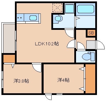 カトレア板付の間取り