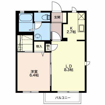 フルール中郷Aの間取り