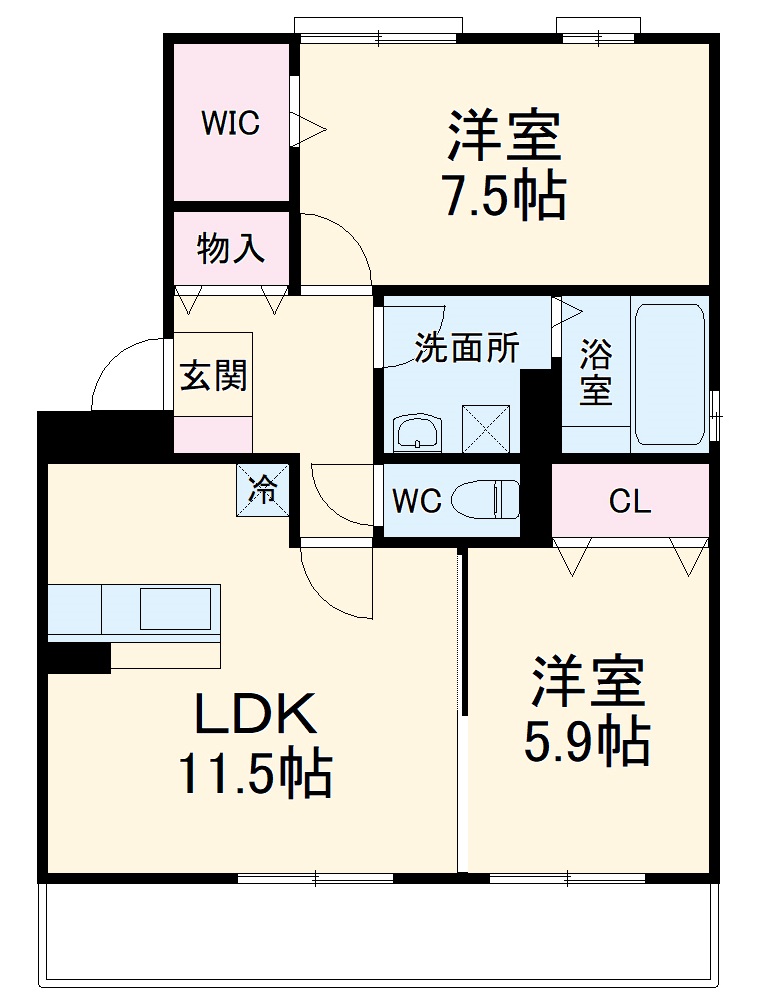 yukoto Aの間取り