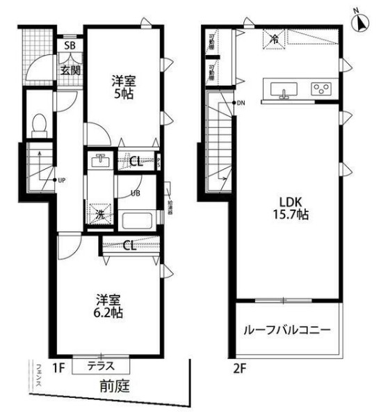 フェリーセ・ドゥーエの間取り
