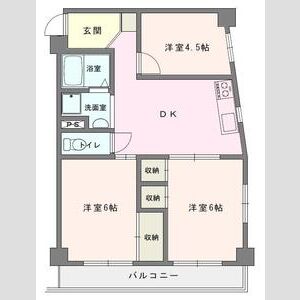 ロイヤルハイツ吉岡Bの間取り
