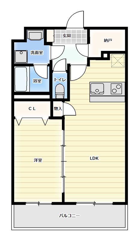 小鹿の完工年月(2026年2月)築の賃貸マンションの間取り