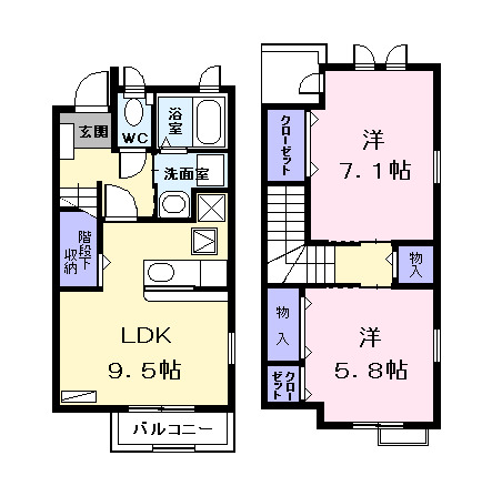 ロイヤル本前田Ⅱの間取り