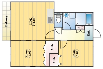 Orangeハイツの間取り