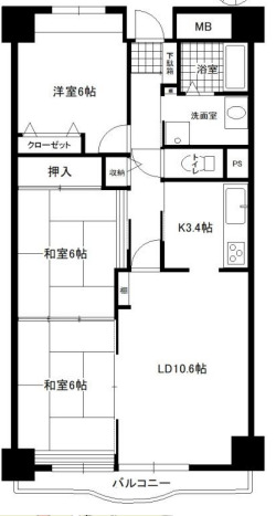 プライムタウン木戸町の間取り