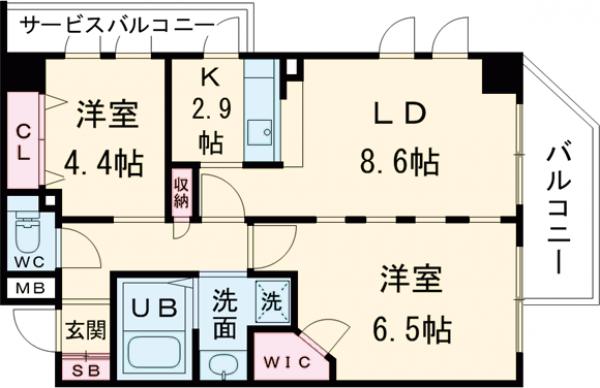 ヴェルビュ沼袋の間取り