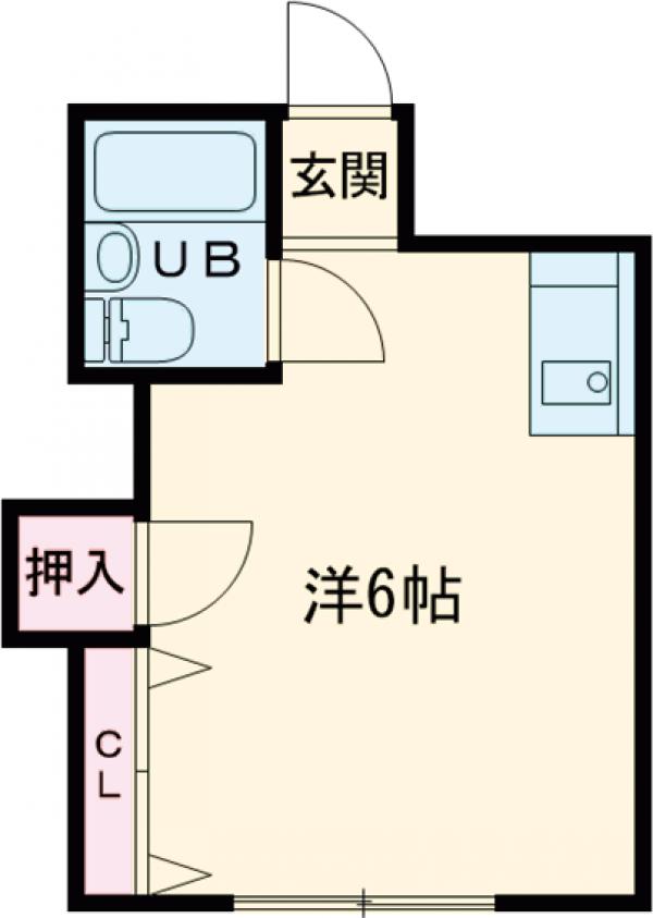 篠崎町の完工年月(1990年11月)築の賃貸マンションの間取り
