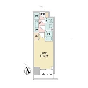 上前津の完工年月(2017年8月)築の賃貸マンションの間取り