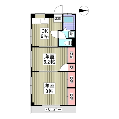 パークワイズ草加 旧サタカコーポの間取り