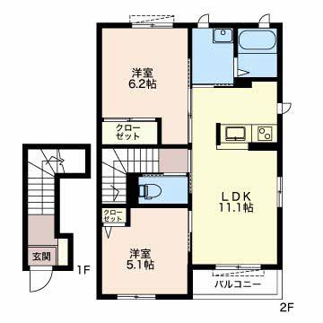 ハックベリーBの間取り