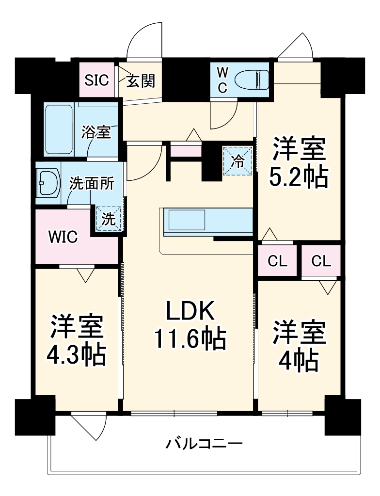 LUXENA+PAWS南行徳の間取り