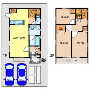 鹿手袋七丁目戸建 1区画の間取り