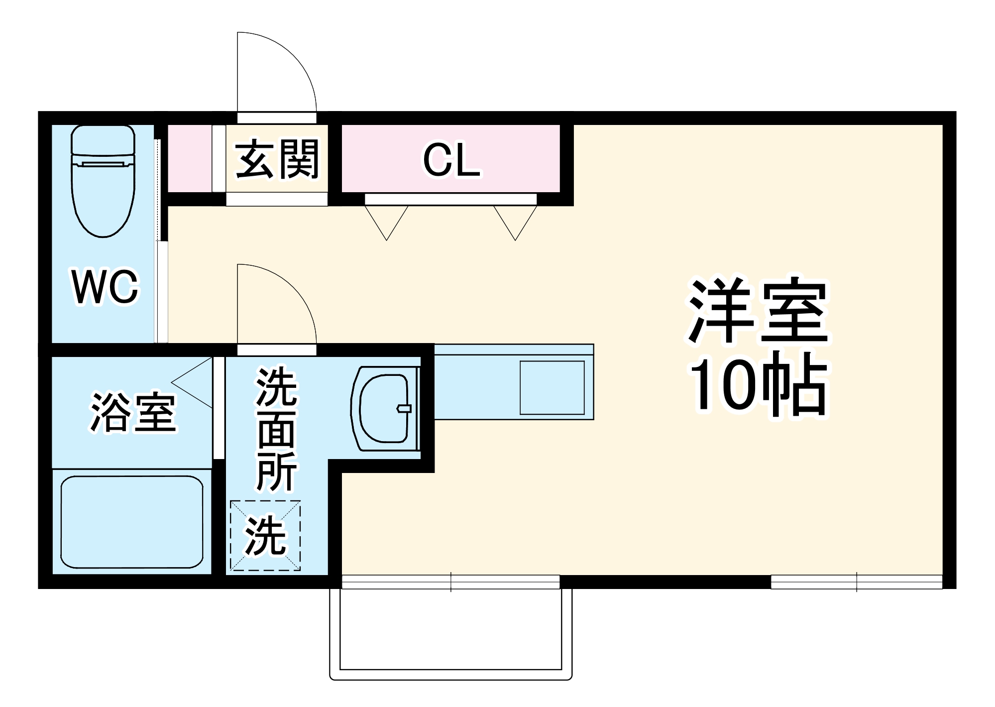 元魚町共同住宅(仮)の間取り