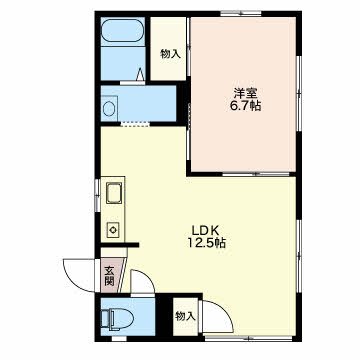 フレグランスかつまたBの間取り